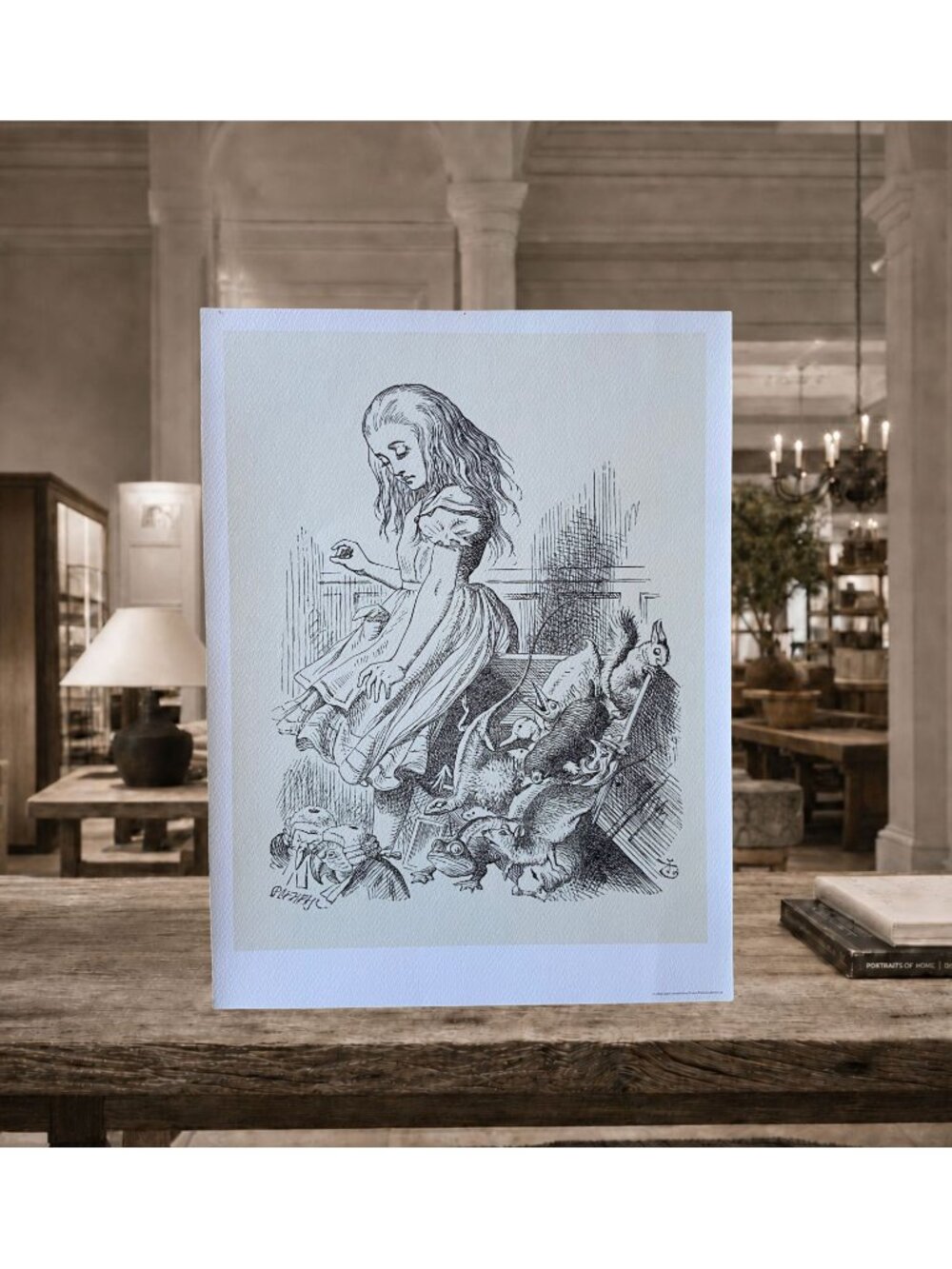 2006 John Tenniel Alice in Wonderland Animals Art Print 12x16